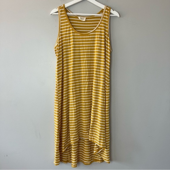 Ninexis Yellow Striped Tank Dress Large - Picture 1 of 5